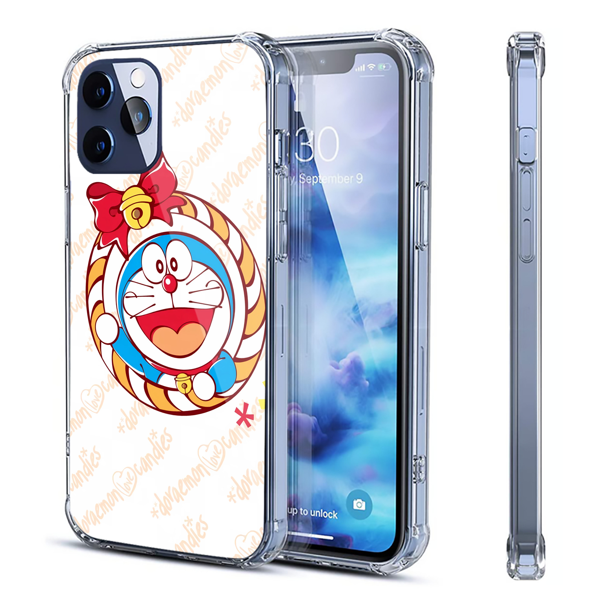 （画像用） ドラえもん Doraemon 【iPhone 12シリーズ対応】透明スマホケース（クリアソフトケース）